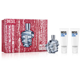 Diesel Only The Brave EDT Men's Fragrance Gift Set with Lemon and Violet Leaves