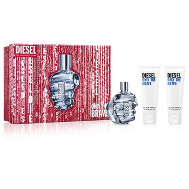 Diesel Only The Brave EDT Men's Fragrance Gift Set with Lemon and Violet Leaves